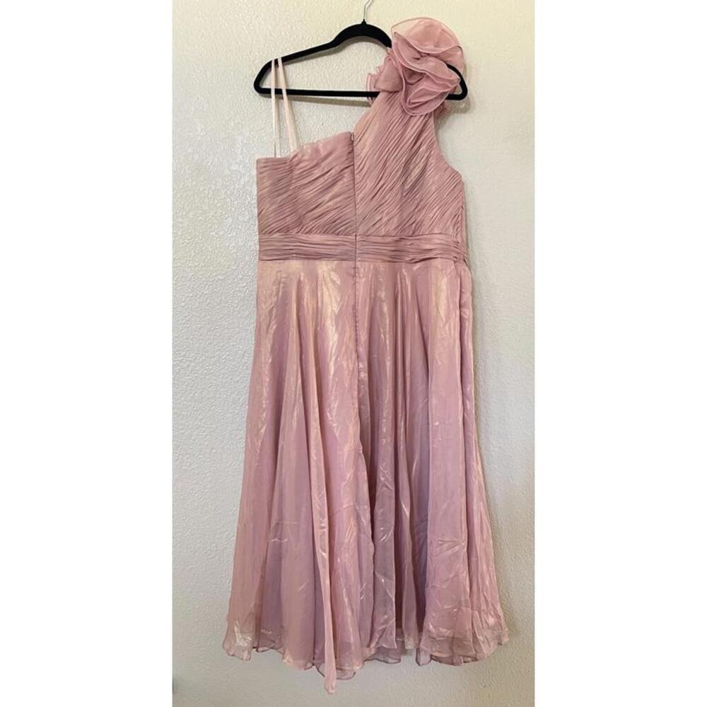 New Mac Duggal ROSETTE ONE SHOULDER Floral Appliqued Formal Dress Rose 16 $498 - Picture 6 of 9